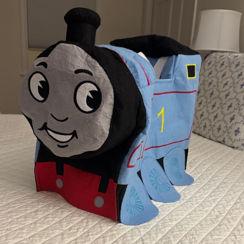 Pottery Barn Kids Blue and Red Train Plush